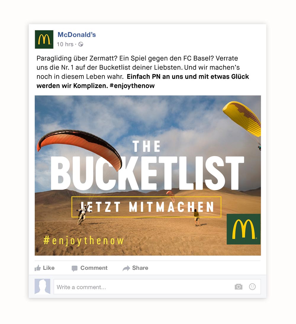 a facebook post of